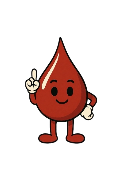 Mr Blood Sugar holding a pointer stick